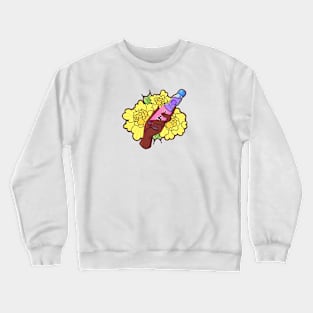 Ramune Bottle with Peonies Crewneck Sweatshirt